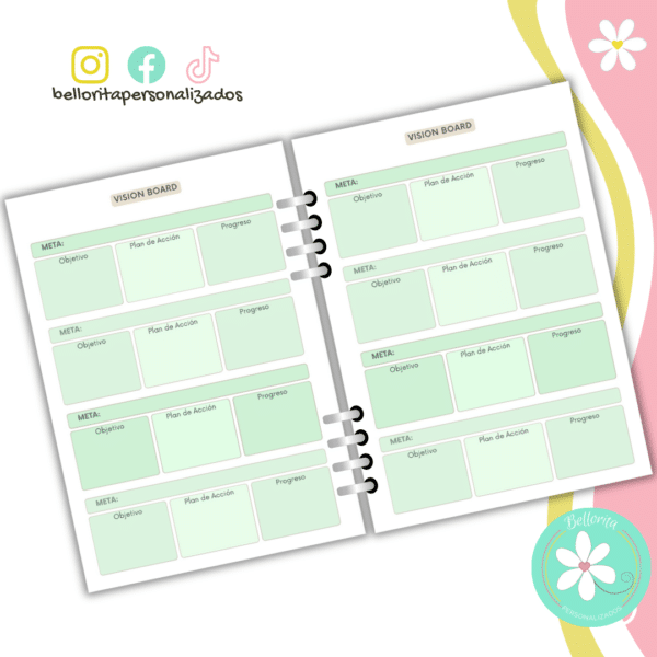 Planner diario verde menta - Imagen 6