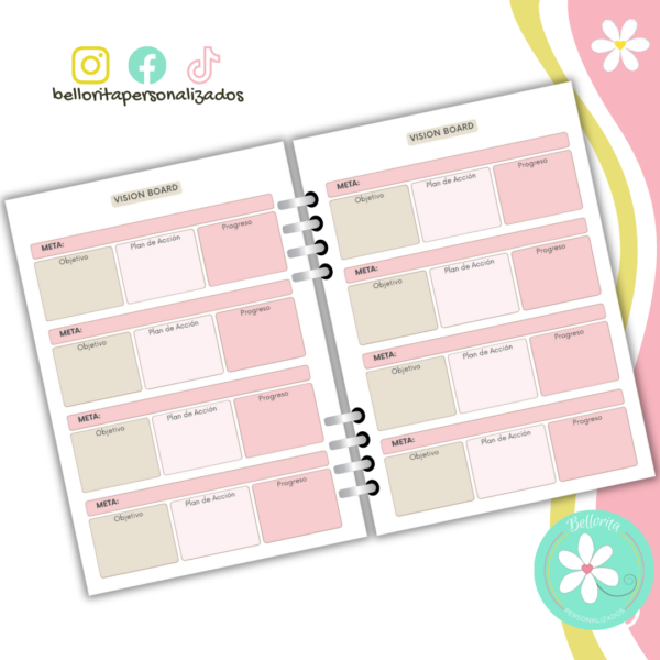 Planner diario rosa claro - Imagen 6