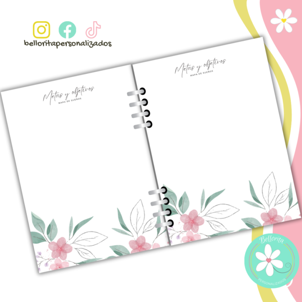 Planner flores colores claros - Imagen 5