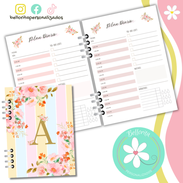 Planner floral 130 hojas