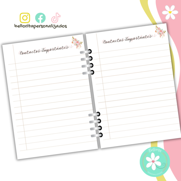 Planner floral 130 hojas - Imagen 11