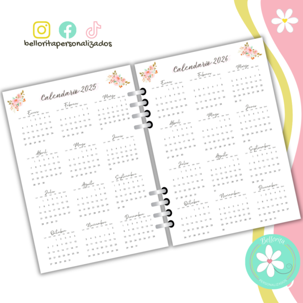 Planner floral 130 hojas - Imagen 2