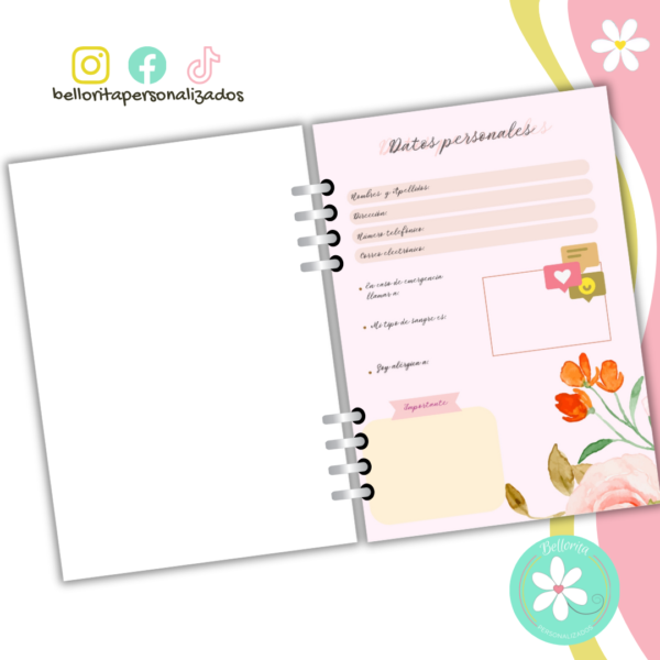 Planner floral 130 hojas - Imagen 3