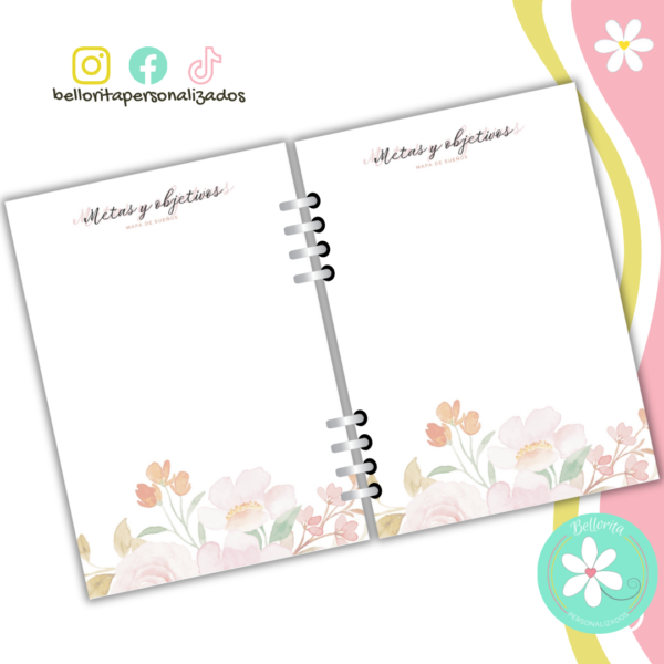 Planner floral 130 hojas - Imagen 5