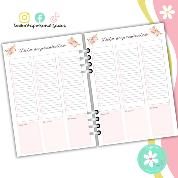 Planner floral 130 hojas - Imagen 6