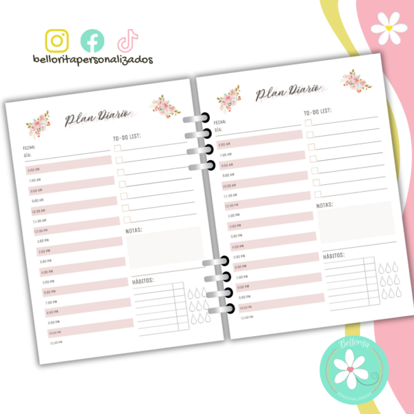 Planner floral 130 hojas - Imagen 8